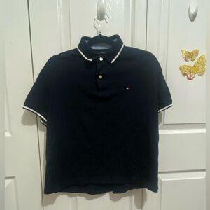 Tommy Hilfiger Dark Blue Polo with White Trim